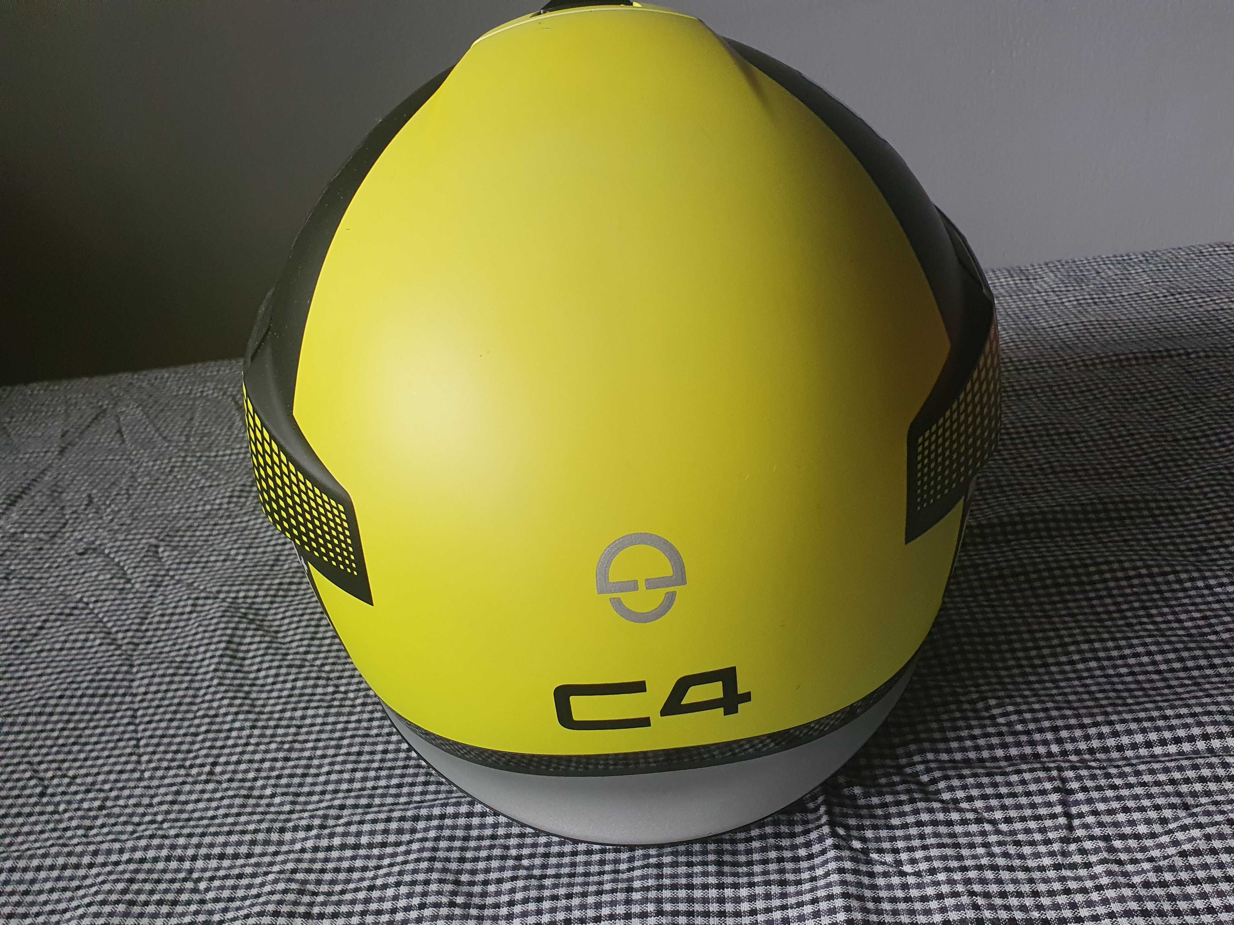 Kask Schuberth C4, interkom SC1, szyba, wysciółka, kołnierz, fluo M