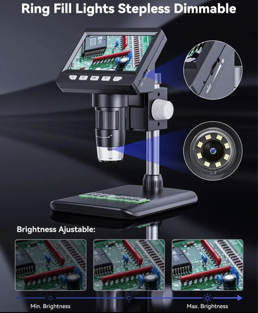 цифровой микроскоп 307- B 4,3-дюймовый