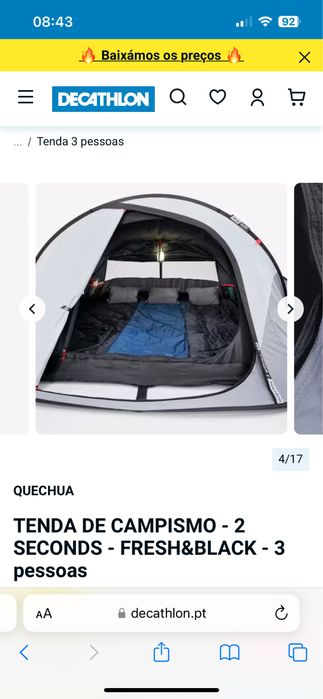 Tenda para 3 pessoas