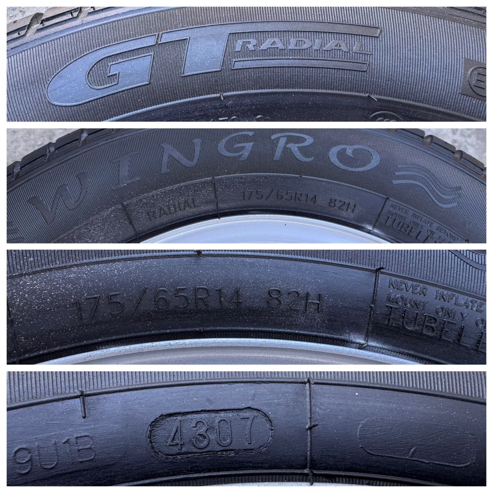 Запаска GT Radial Wingro 175/65 r14 4x100 ET-42 на Geely CK
