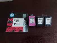 używane tusze do drukarki HP 650 - 3 sztuki