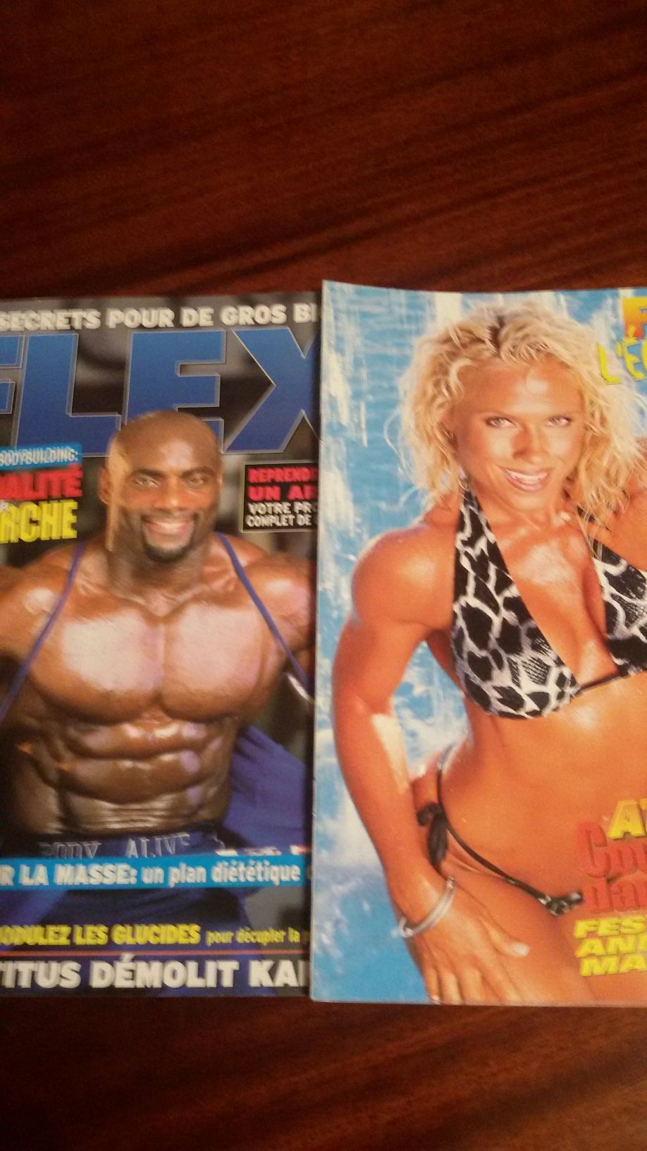 Журналы на французском языке по бодибилдингу, теннису.