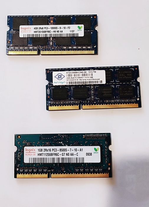 Оперативна пам'ять 1,2,4 GB для ноутбука