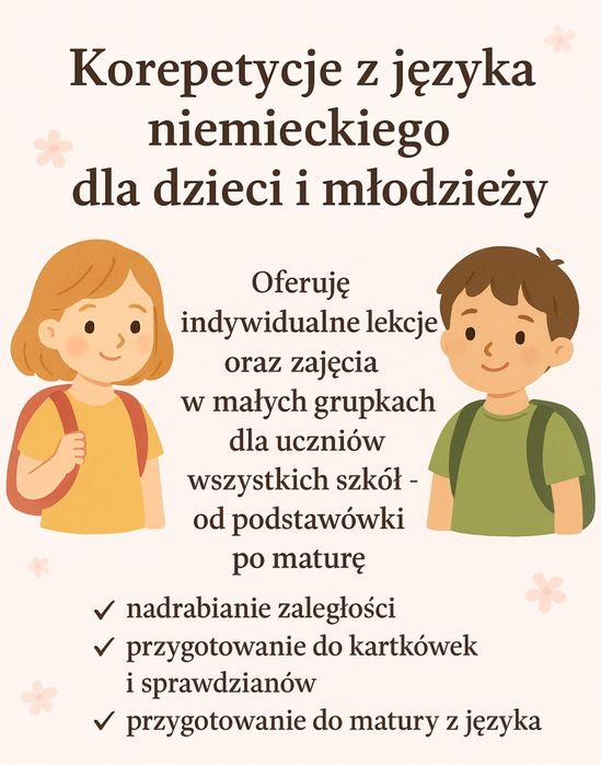 Język niemiecki - stacjonarnie i online