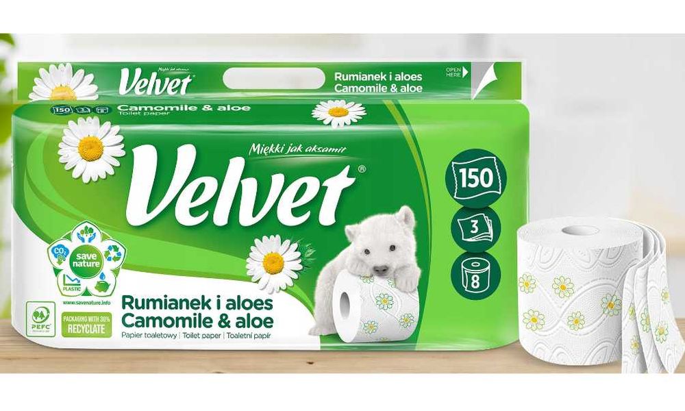 Papier toaletowy Velvet Rumianek & Aloes 240 opak (paleta) *11,65zł