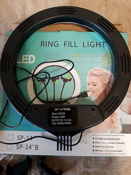 Лампа кольцевая, лампа для съёмок. Светодиодная кольцевая. Світодіодна