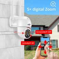 Câmara Rotativa Exterior Vigilância WiFi * 3MP 1560P * NOVO