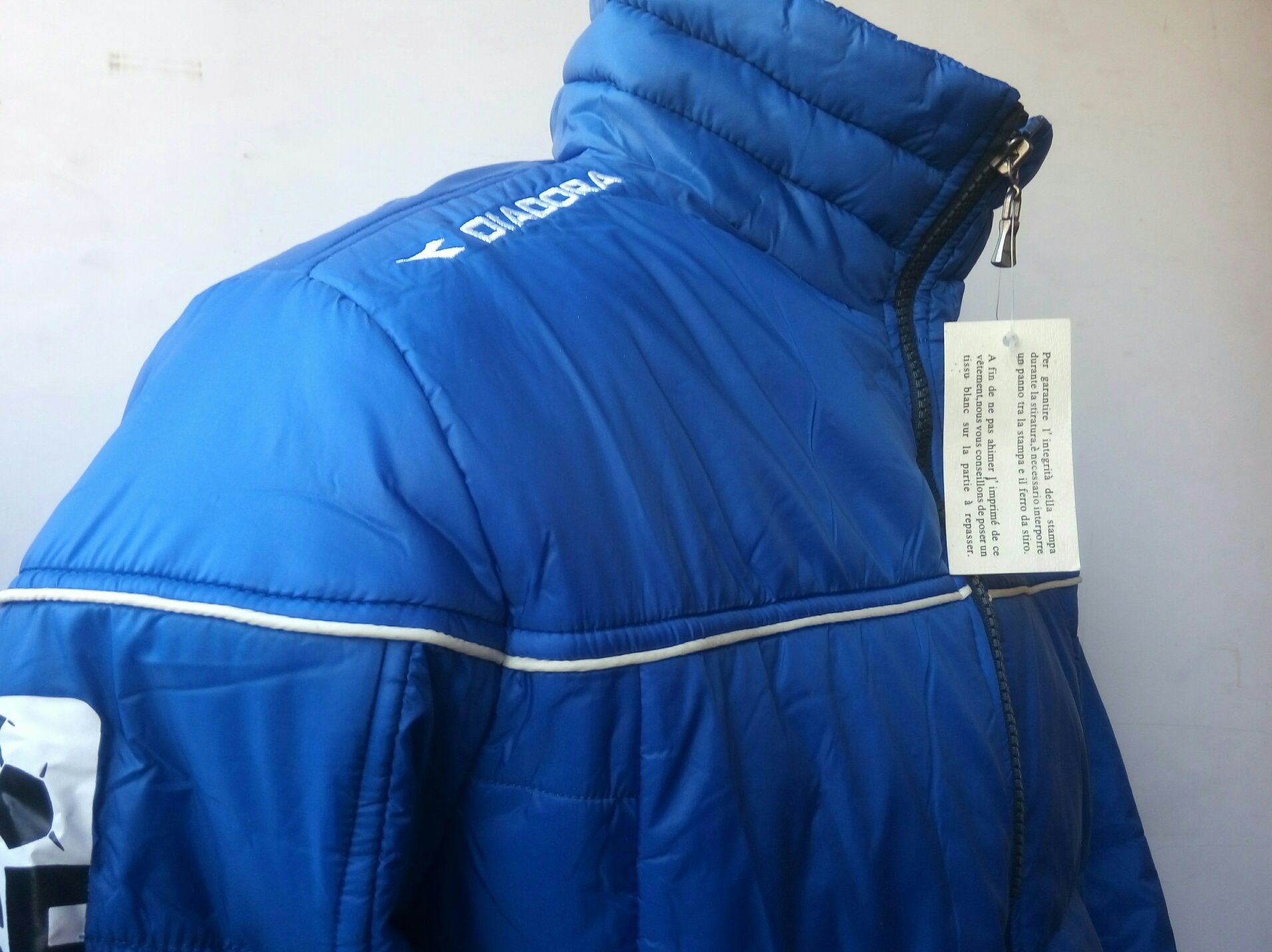 куртка бомбер Diadora S короткая легкая курточка мужская синий цвет