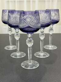 Винтажные хрустальные бокалы для белого вина GDR Германия