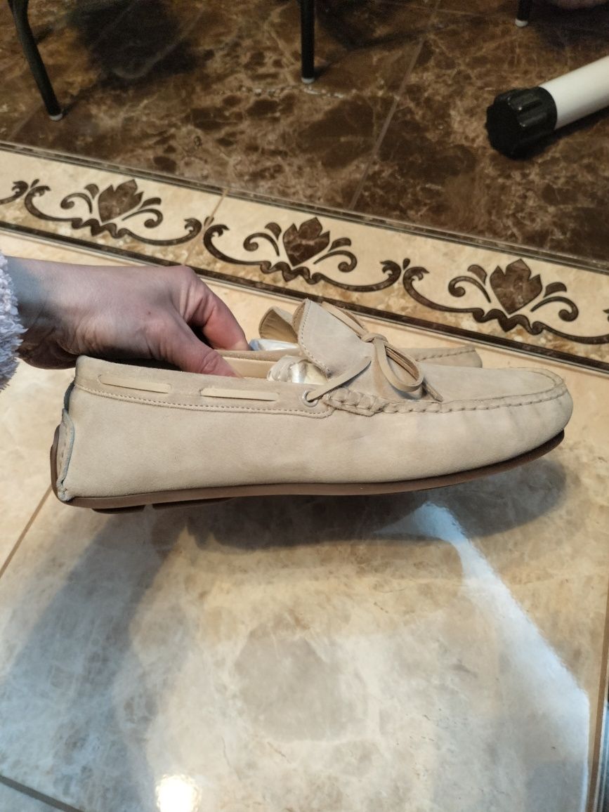 Чоловічі лофери, туфлі , макасіни ZARA натуральна замша