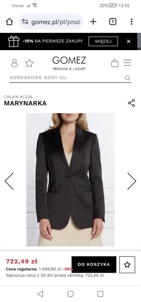 Calvin Klein marynarka damska