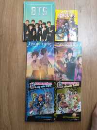 6 książek - BTS / Manga / My Hero Academia / Twoje imię / Monster High