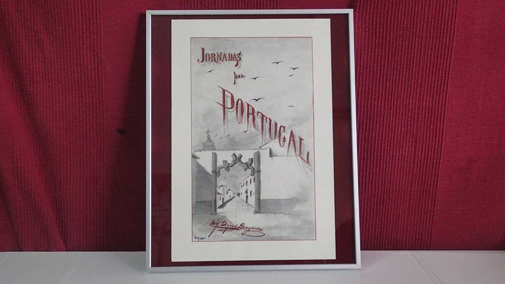 Gravura  do cartaz "Jornadas por Portugal"
