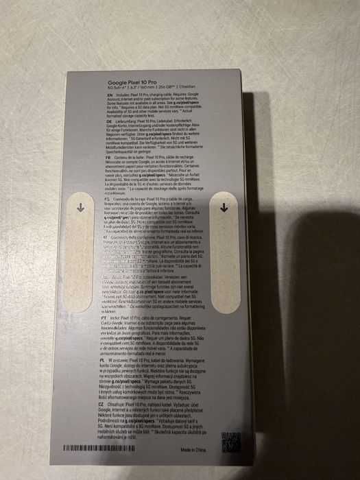 Google Pixel 10 Pro 256 GB Obsidian Nowy nieotwarty