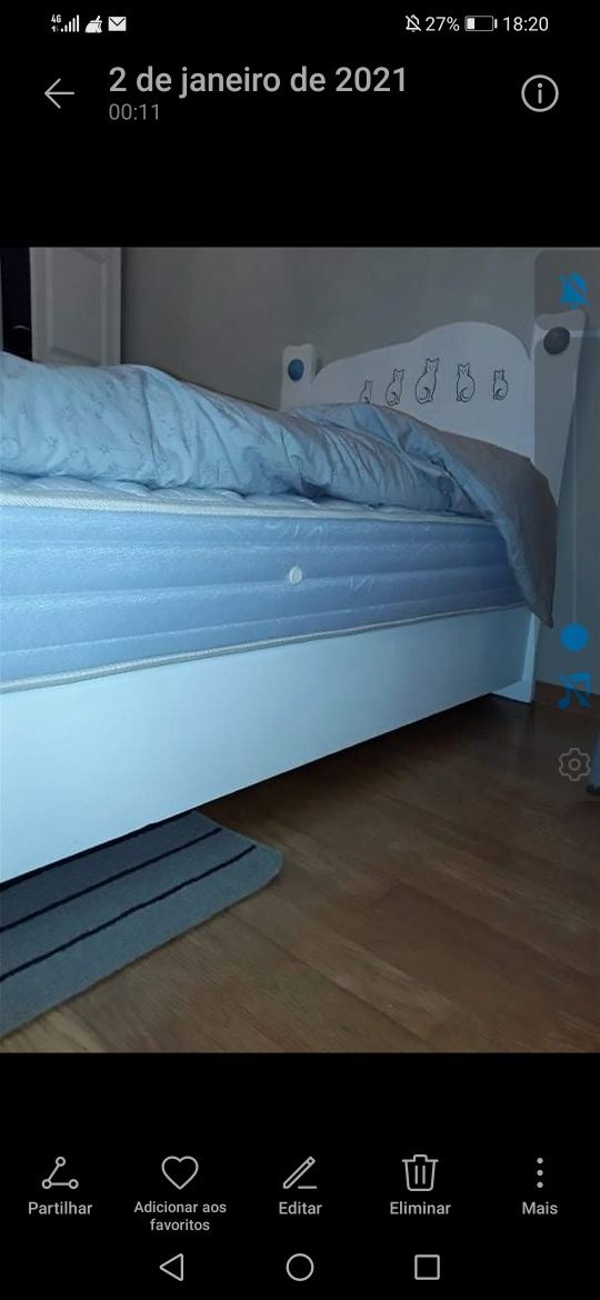 Cama 1.85x90 do gato preto