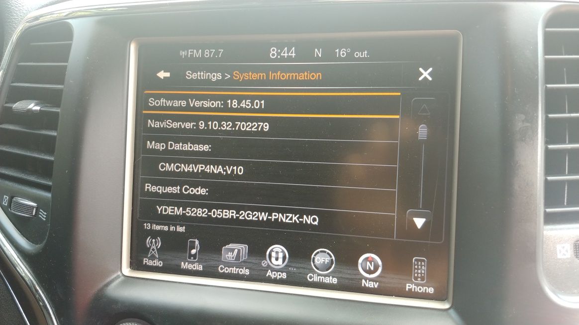 Serwis Konwersja Uconnect 8.4 USA EU Radio Jeep CHRYSLER DODGE RAM