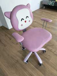 Krzesło obrotowe różowe kotek