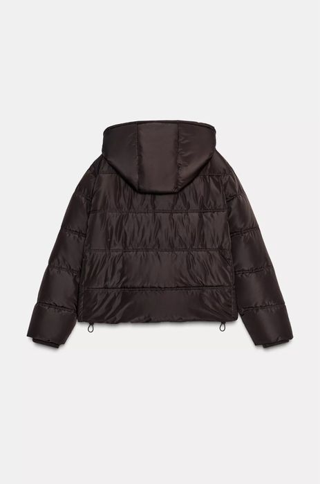 Зимова куртка пуфер Zara шоколадна
