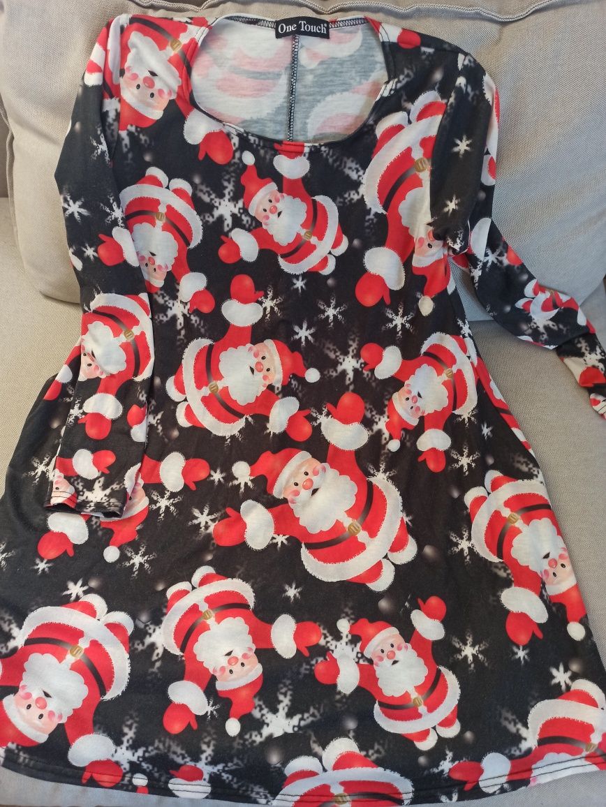 Sukienka  -tunika na Święta Mikołaj