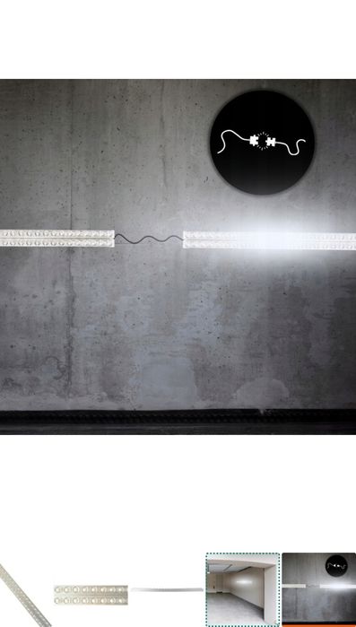 Lampa sufitowa garażowa 120cm aluminium 39w=300 w światła