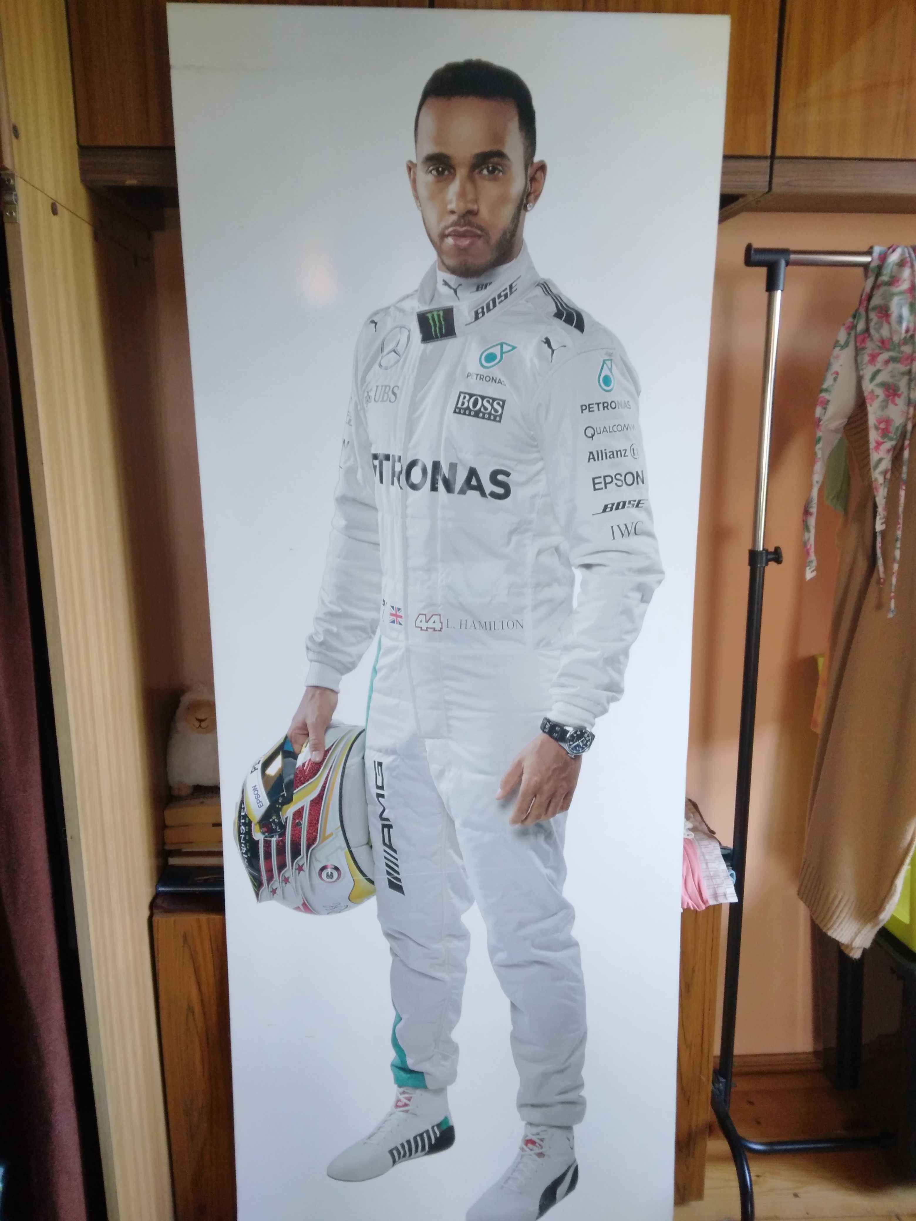 Lewis Hamilton  naklejka plakat skala 1:1. Oryginał.