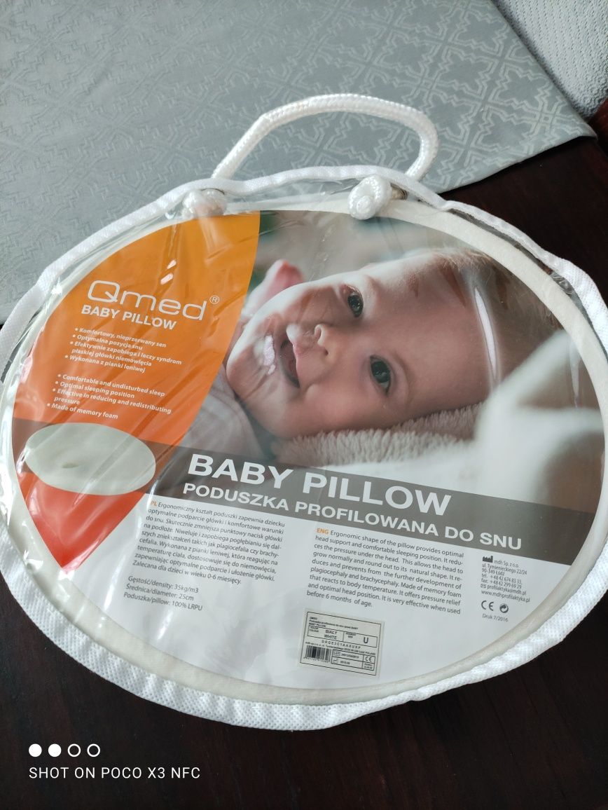 Poduszka profilowana dla niemowlaka  Qumed Baby Pillow stan idealny