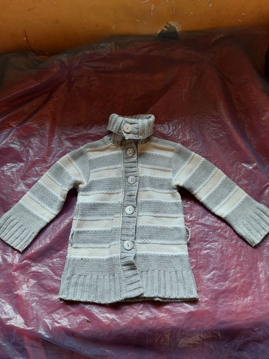 Sweter dziecięcy w pasy wiek 3lata gruby
