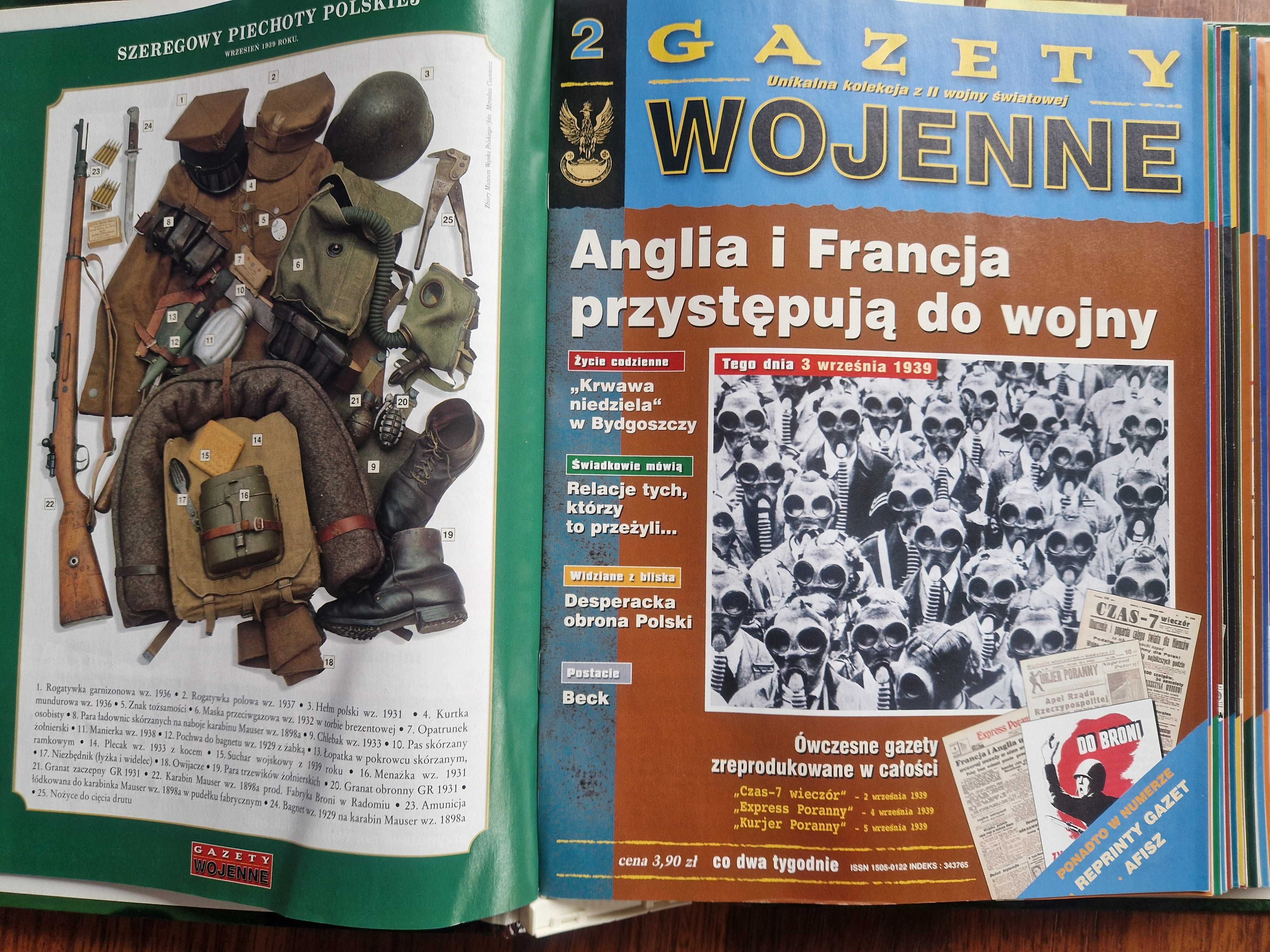 Gazety Wojenne - 5 segregatorów - Zeszyty nr 1 do 89 - II wś militaria