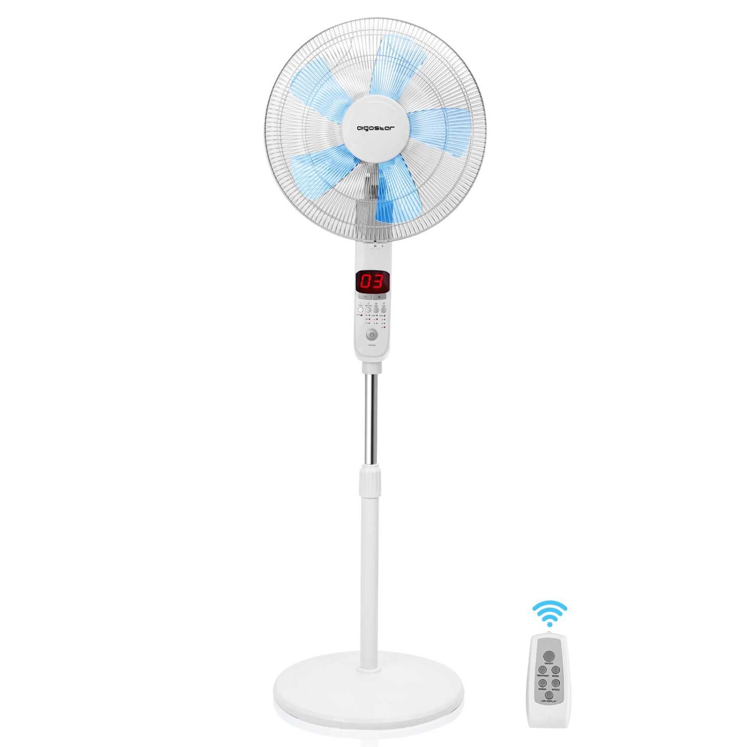 NOVO Aigostar Ocean - Ventilador de piso oscilante de 85º c/ comando