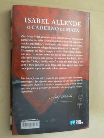 O Caderno de Maya de Isabel Allende - 1ª Edição