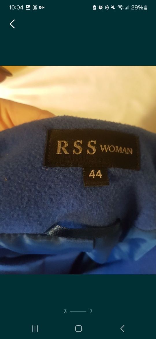 Plaszcz damski zimowy L/XL w kolorze niebieskim