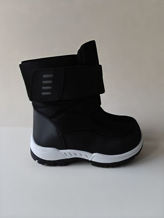 Śniegowce chłopięce ocieplane botki z elementami odblaskowymi