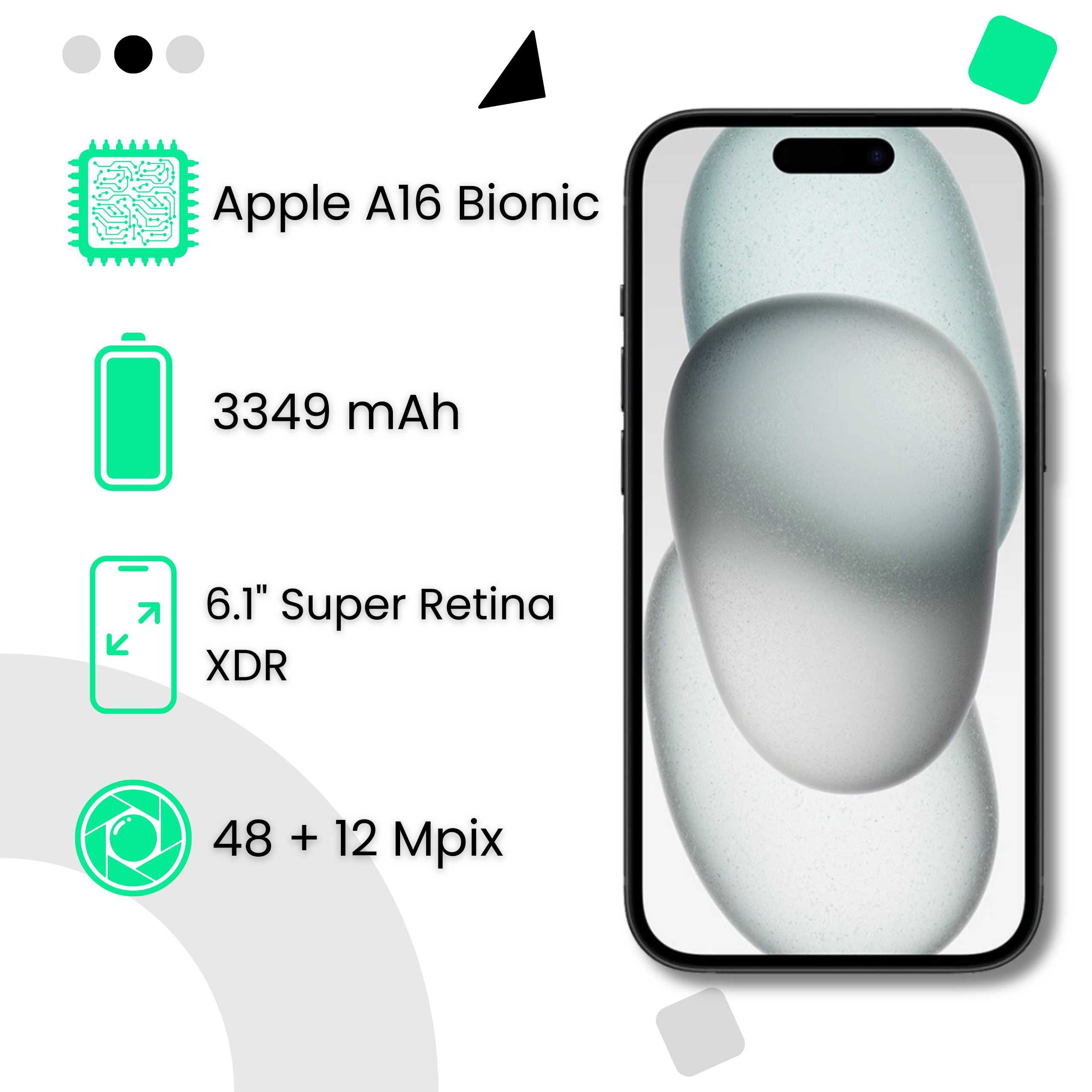 HIT! iPhone 15 128 GB Black | 24 miesiące gwarancji