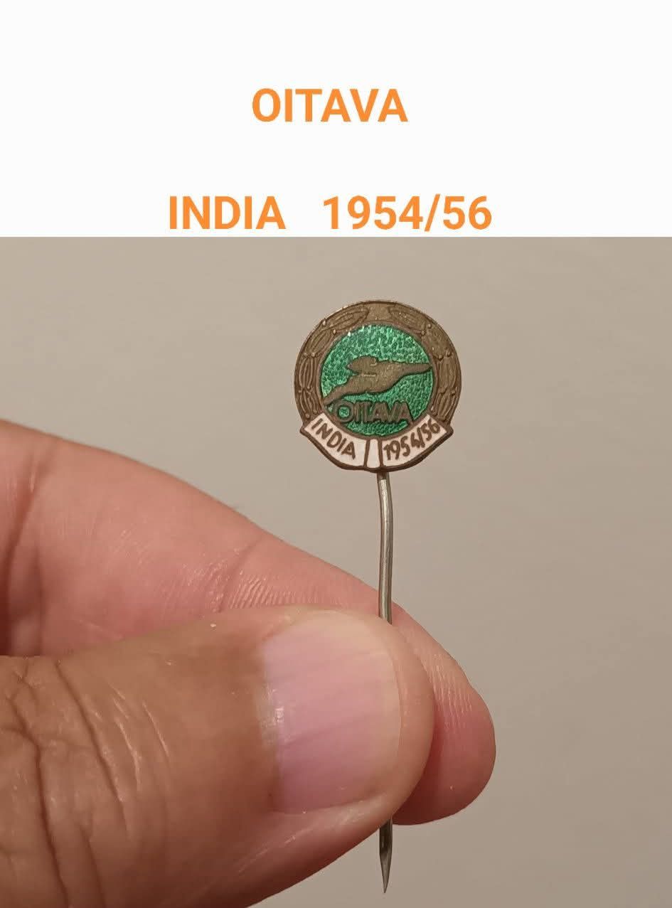 Raro alfinete Oitava India 1954 /56