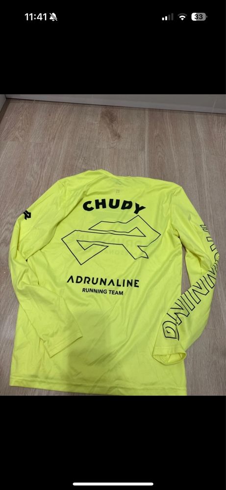 Koszulka sportowa m adrunaline żółta neon running do biegania męska
