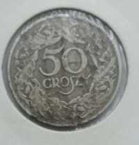 L, 50 groszy 1923 destrukt stara moneta Polska starocie wyprzedaż