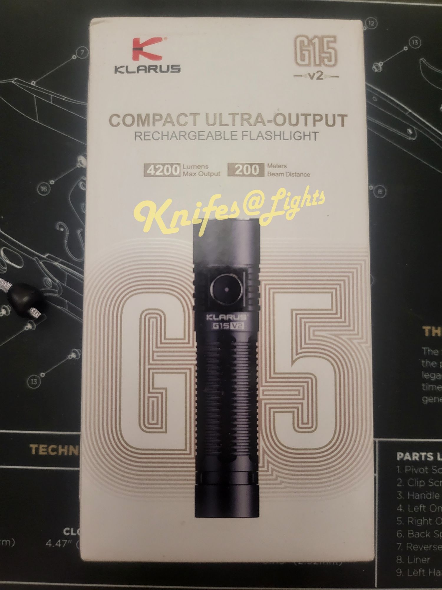 Klarus G15 V2, 4200 lumens, потужний ліхтарик повербанк