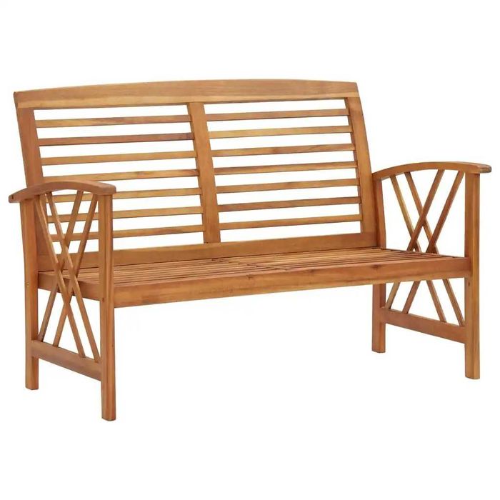 Banco De Jardim Com Almofadões 119 Cm Madeira