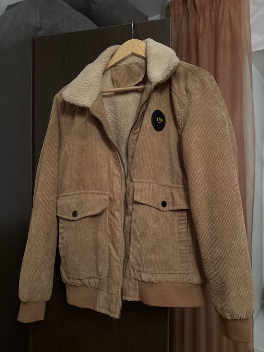 Мужская утеплённая куртка с меховым воротником Shein Шейн