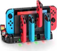 KDD Stacja Dokująca Do Nintendo Switch ładowanie z 8 gniazdami do gier