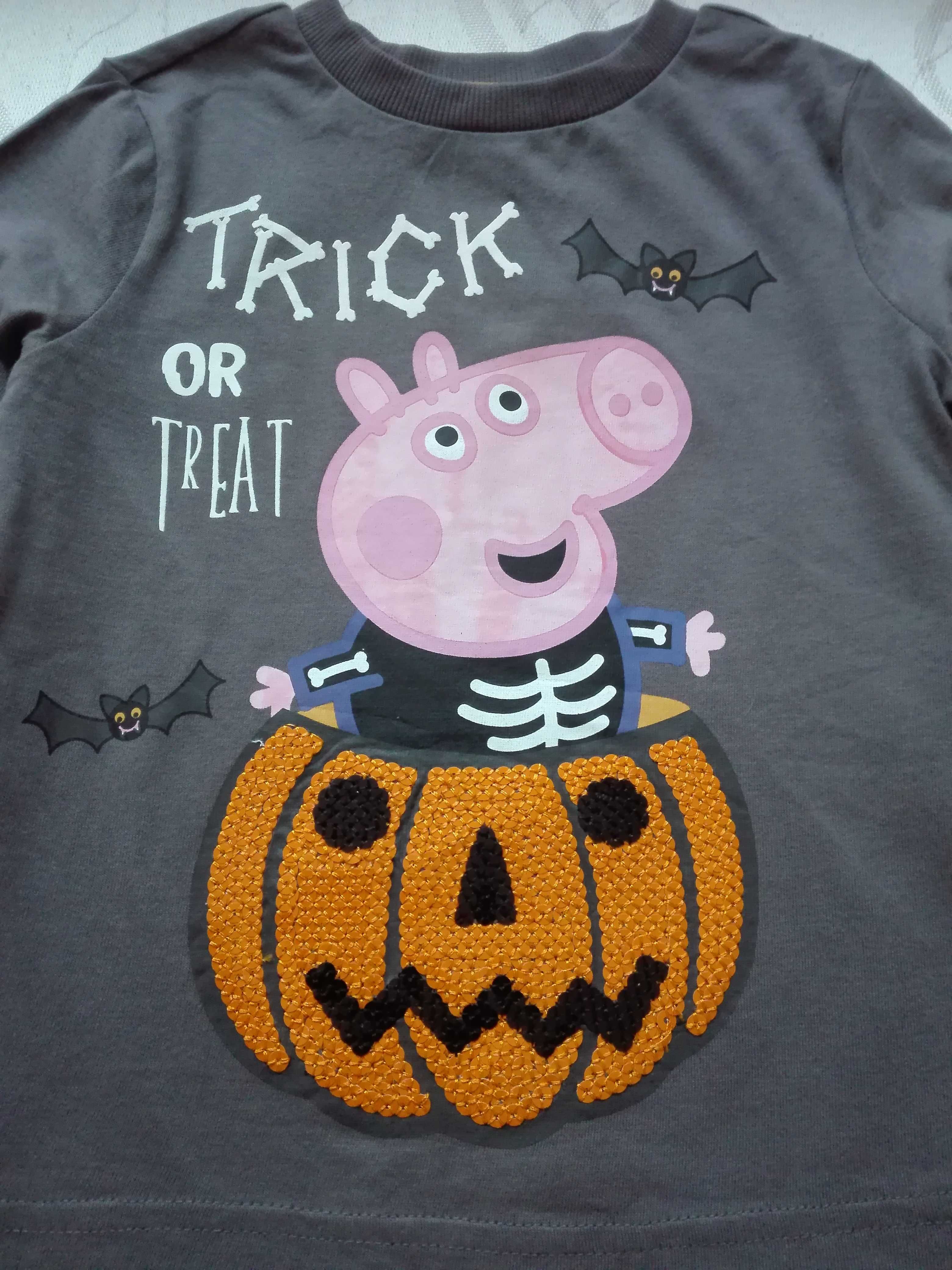 nowa bluzka świnka Peppa, Halloween 12-18 mies. 80-86, dziewczęca