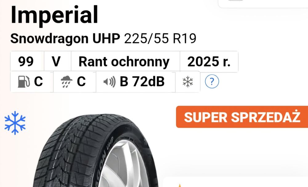 Imperial Snowdragon UHP 225/55 R19 99V
