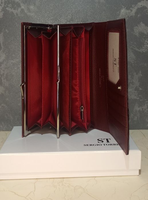 Кошелек женский кожаный лаковый ST гаманець жіночий шкіряний