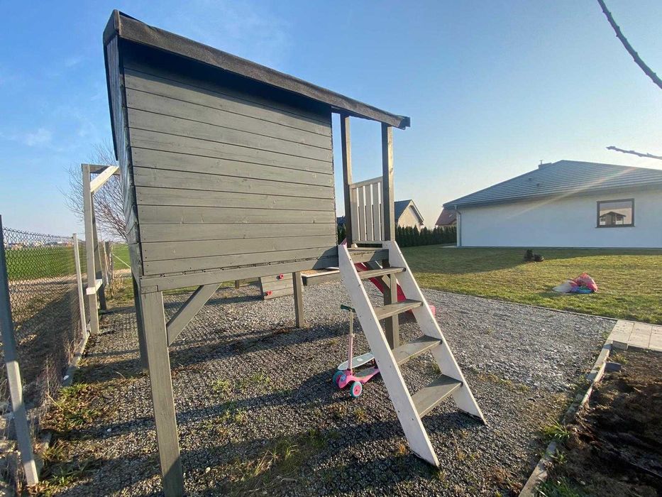 Plac zabaw dla dzieci do ogrodu Piaskownica Domek Drabinka