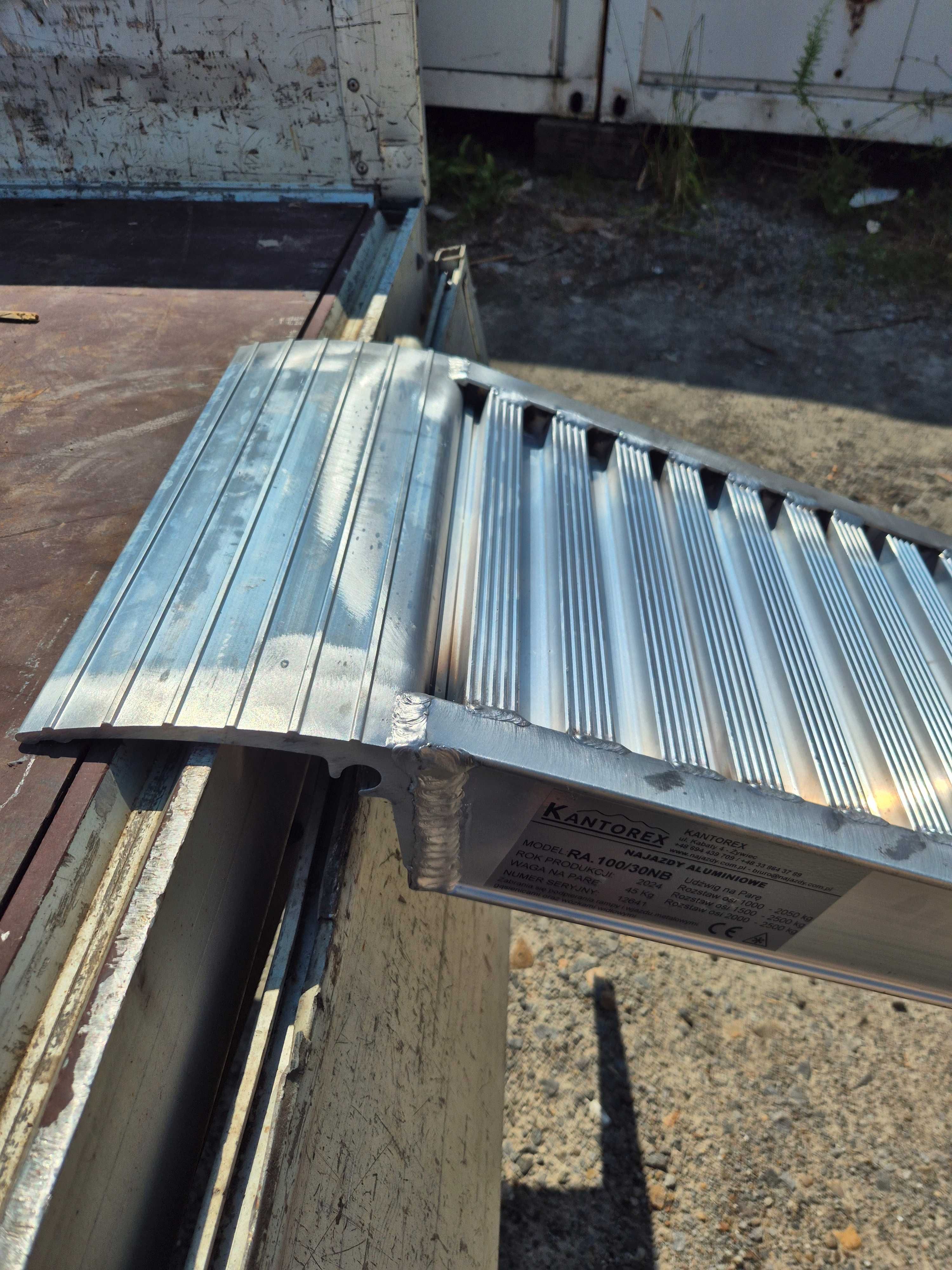 Najazdy rampy aluminiowe 3m/2,5T - Komplet, gwarancja, tania dostawa