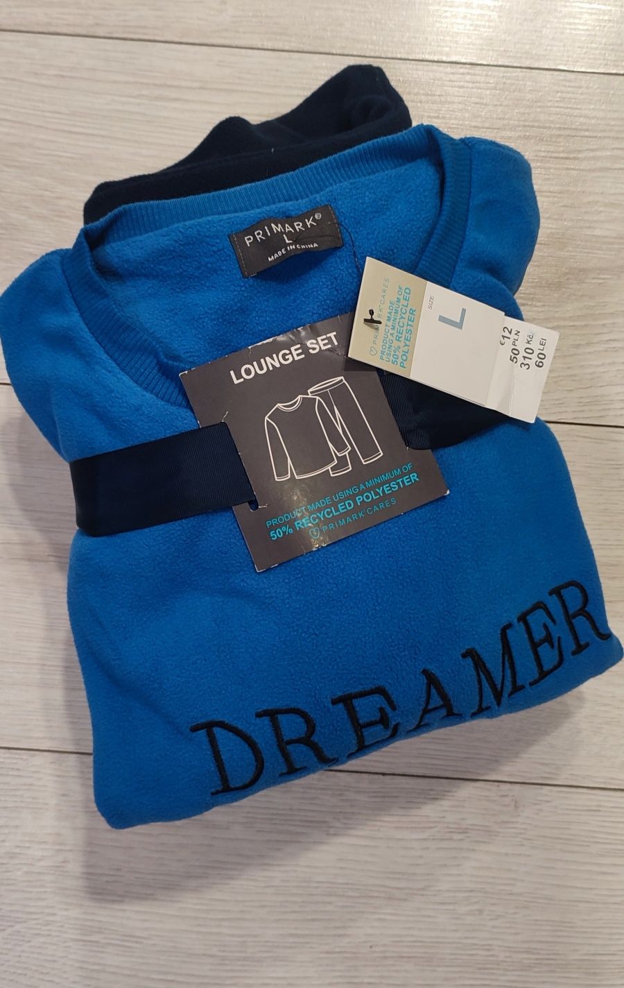 Флісова чоловіча піжама Primark L Блакитний