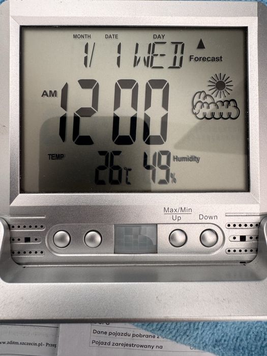 Kamera szpiegowska w stacji pogodowej