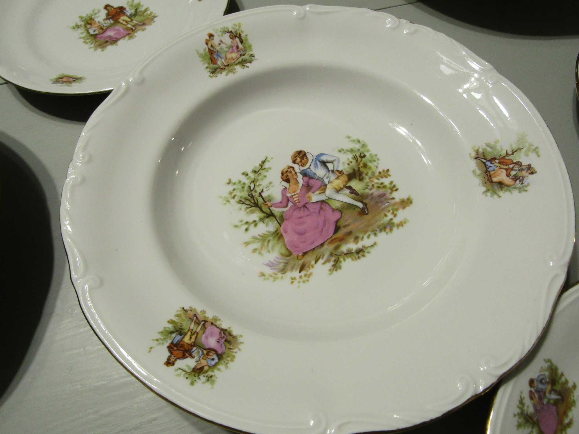 porcelana Chodzież Telimena z mandoliną miłość wiedeńska 21 sztuk