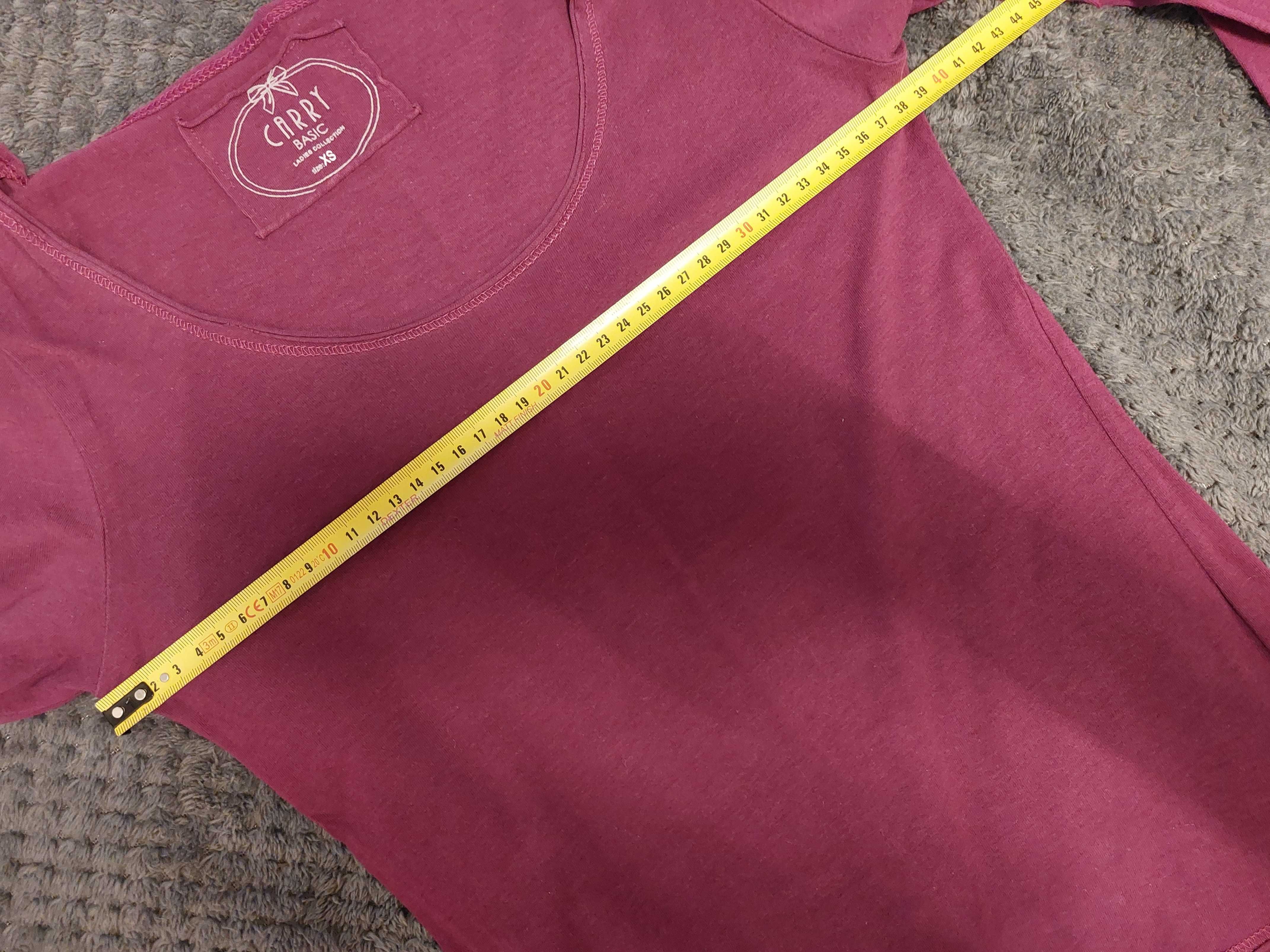 bluzka /koszulka carry 2 szt rozm xs burgundowa +malinowa