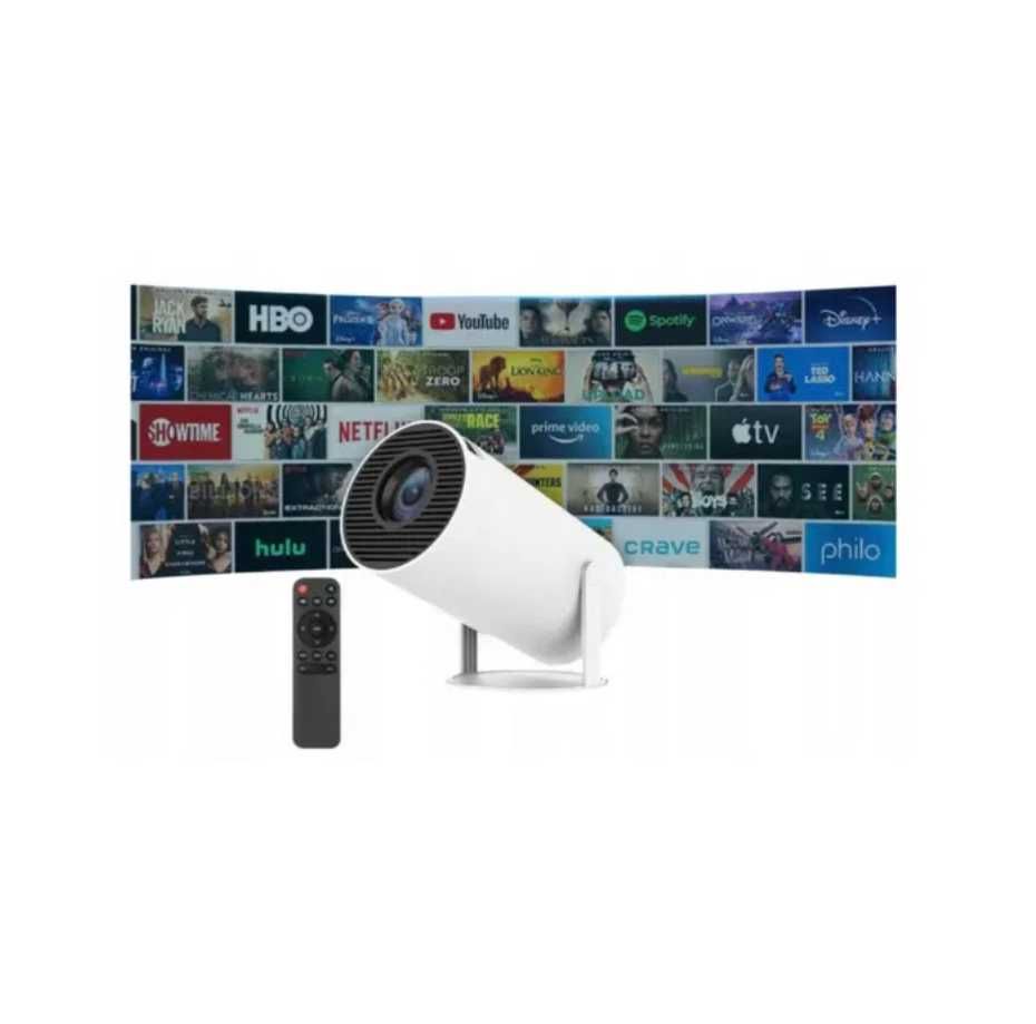 PROJEKTOR RZUTNIK Android TV WiFi UHD 4K Przenośny Smart Głośnik